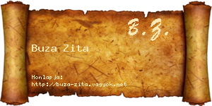 Buza Zita névjegykártya